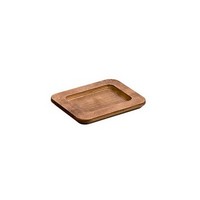 photo Rectangular Trivet Tray in Walnut Color Stained Wood - Dimensions: 18.8 x 15.06 x 1.7 cm 1